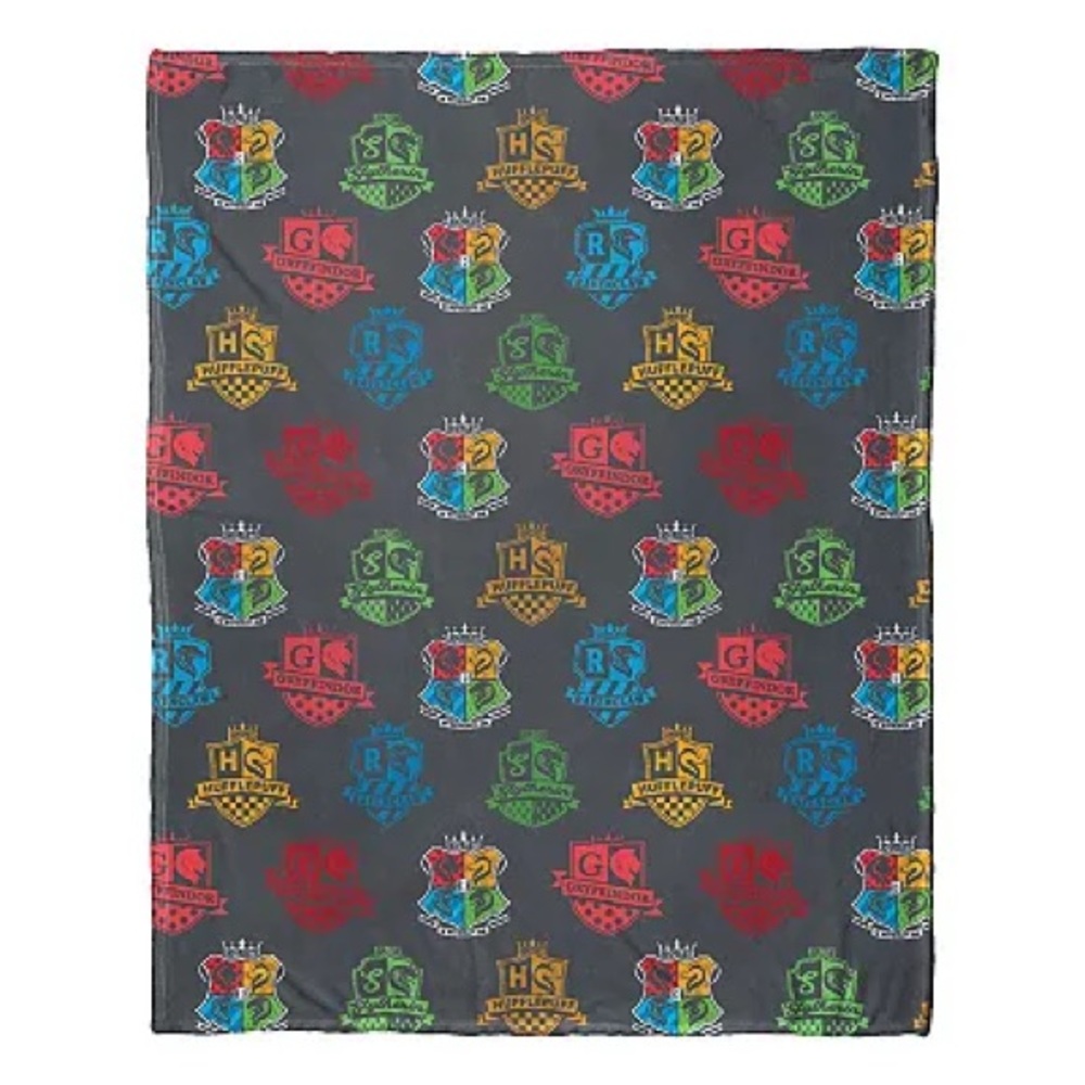 Harry Potter Houses of Wizards Micro Raschel Throw Blanket